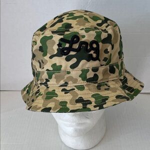 LRG Camo Bucket Hat with Black Embroidered Logo